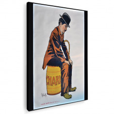Tablou Chaplin comediant vintage Tablou canvas pe panza CU RAMA 50x70 cm