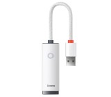 ADAPTOR RETEA Baseus Lite, USB 2.0 to RJ-45 Gigabit LAN Adapter, LED, alb &quot;WKQX000102&quot; (timbru verde 0.18 lei) - 6932172606060