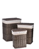 Cumpara ieftin Set 3 cosuri depozitare maro 32 x 21 x 40,5, 38,5 x 28,5 x 49, 45 x 34,5 x 57,5 cm