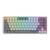 Tastatura gaming mecanica Bluetooth cu fir si wireless Redragon Azure gri iluminare RGB switch-uri rosii