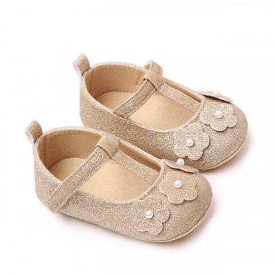 Pantofiori aurii pentru fetite - Sweety (Marime Disponibila: 6-9 luni (Marimea foto