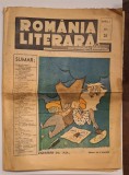 Revista Rom&acirc;nia Literară (Anul I, Nr. 21 / 1939) &ndash; Cezar Petrescu, Caragiale, Sadoveanu, copertă Ion Anestin