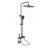 Set dus multifunctional cu termostat, afisaj digital temperatura apa, 4 functii de curgere a apei, pipa cada, dus dreptunghiular, dus de mana, dus bid