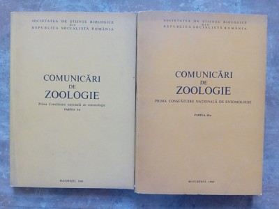 COMUNICARI DE ZOOLOGIE, 2 VOLUME, 1968 foto