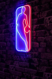 Decoratiune luminoasa LED, The Logo Jerry West, Benzi flexibile de neon, DC 12 V, Multicolor