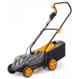 Masina electrica pentru tuns iarba cu acumulator, 40V, 2Ah, latime taiere 34 cm, capacitate cos 30 litri, Powermat