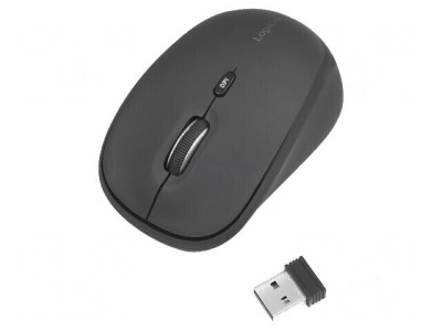 Mouse optic wireless USB negru 10m, 3 butoane foto
