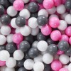 Bile Joacă Piscină Copii vidaXL, 1000 Bucăți, Colorate: Alb, Gri, Roz, 6cm, Plastic PE, Ușoare, Durabile
