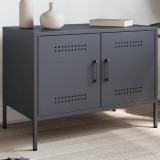 Dulapuri TV vidaXL, 2 buc, antracit, 68x39x50.5 cm, otel, stil industrial, 2 compartimente
