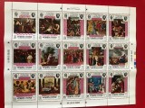 YEMEN, PICTURI DIN VIAȚA LUI ISUS - BLOC MNH ARGINTIU