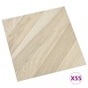 Placi pardoseala autoadezive, 55 buc., bej dungi, PVC 5,11 m&sup2;