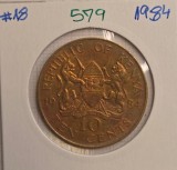 579 Kenya 10 Cents 1984, KM#18