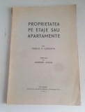 PROPRIETATEA PE ETAJE SAU APARTAMENTE - VASILE V. LONGHIN