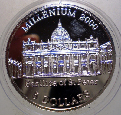 5.447 LIBERIA MILLENIUM 5 DOLLARS 2000 PROOF foto