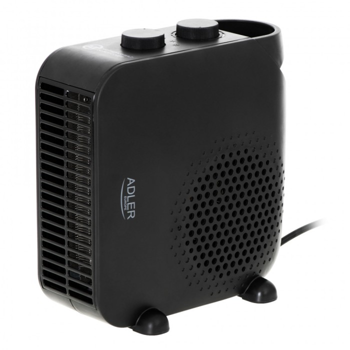 Aeroterma ceramica 2000 W, indicator luminos, termostat, negru, Adler AD7725b