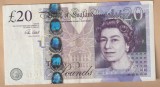 (2) BANCNOTA ANGLIA - 20 POUNDS 2006, REGINA ELISABETA A II-A, NOMINAL MARE, STARE FOARTE BUNA