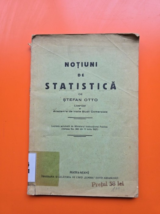 NOȚIUNI DE STATISTICĂ - ȘTEFAN OTTO