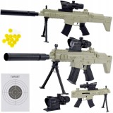 PISTOL CU BILĂ CU SUPAPĂ DE SILENȚIERE ȘI REPLICA LASER IMITARE ARMĂ ASG