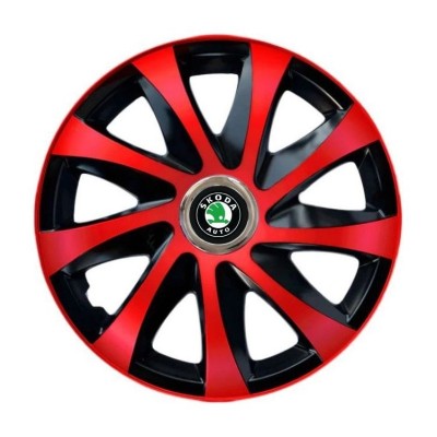 Set 4 capace roti Drift extra red R15 Pentru gama Skoda foto