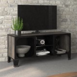 VidaXL Dulap TV ,gri,105x36x47 cm,metal și MDF