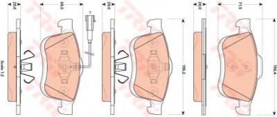 Set placute frana,frana disc FIAT PRATICO platou / sasiu (263) (2010 - 2016) TRW GDB1864 foto