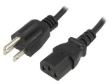 Cablu Alimentare IEC C13 NEMA 5-15 1.5m Negru