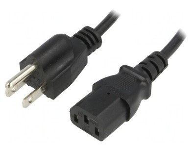 Cablu Alimentare IEC C13 NEMA 5-15 1.5m Negru foto