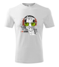 Tricou Personalizat I Love Music cu Girafa si Casti - Design Modern si Amuzant