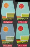 Romania anii 70-80 - Set 4 vignete de bagaje Hotel DACIA din Mamaia (varietati), ONT Carpati, etichete hoteliere, promovare turistica
