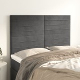 vidaXL Tăblii de pat, 4 buc, gri &icirc;nchis, 72x5x78/88 cm, catifea