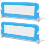 Cumpara ieftin Balustrada de protectie pat copii, 2 buc., albastru, 102x42 cm