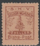 1907 Romania - Timbru 2 heller Posta Locala Bistra, SKV, varietate cu erori, Nestampilat