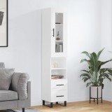 Cumpara ieftin Dulap &icirc;nalt, alb, 34,5x34x180 cm, lemn prelucrat