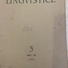 Revista Studii si cercetari lingvistice, anul XVI, nr. 3, 1965