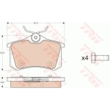 Set placute frana Trw GDB1973, parte montare : punte spate