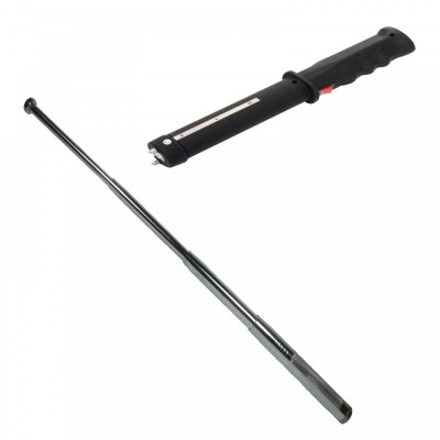 Set doua accesorii autoaparare IdeallStore&amp;reg;, baston electrosoc TW-809 Defence si baston telescopic, 77 cm foto