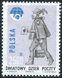 Polonia 1993 - Ziua postei 1v.neuzat,perfecta stare(z), Nestampilat