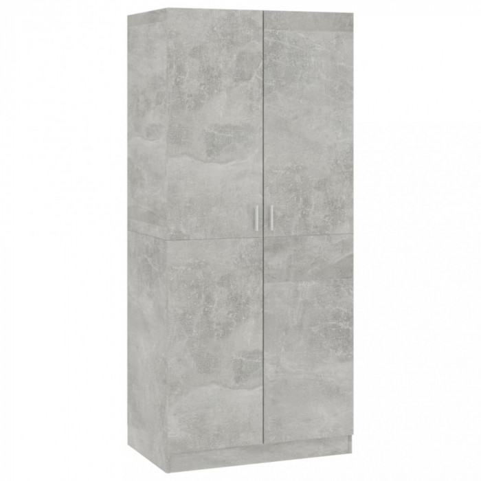 Șifonier, gri beton, 80x52x180 cm, PAL