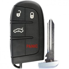 Carcasa Cheie Auto Techstar&reg; Chrysler, Dodge, Jeep, Fiat, 4 Butoane, Cu Lama, Pini Baterie