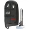Carcasa Cheie Auto Techstar&reg; Chrysler, Dodge, Jeep, Fiat, 4 Butoane, Cu Lama, Pini Baterie