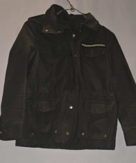 SH Jeaca verde kaki dame, gen Army, de la H&amp;M, marimea 38 EUR sau 8 US, cu fermoare si buzunare, ca noua