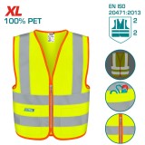 Vesta reflectorizanta TOTAL XL galben fluorescent cu buzunare