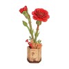 Puzzle 3D Garoafa Roșie, 124 piese, lemn, Rowood