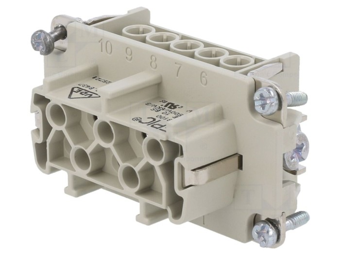 Conector HDC mamă 10 pini 16A