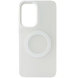 Husa spate TPU cu plastic alb semitransparent, magnet, pentru Samsung Galaxy A57 5G