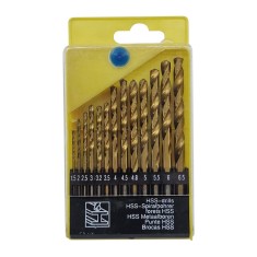 Set 13 burghie HSS Titan, DIN 338, pentru metal, de la 1.5 la 6.5mm, FAE-30767