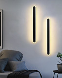 Aplica LED liniara, design modern, 80 cm, negru, rece si neutra, buz
