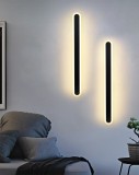 Aplica LED Liniara 80cm, Design Modern Negru, Lumina Reglabila Rece/Neutra/Calda, Interior