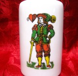 HALBA PORTELAN E. WIEDAMANN REGENSBURG BAVARIA DECOR CARTI DE JOC VALET 14 CM