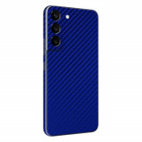 Cumpara ieftin Set Folii Skin Acoperire 360 Compatibile cu Samsung Galaxy S22 2 Buc Wrap Skin Texture Carbon Blue, Albastru, Oem